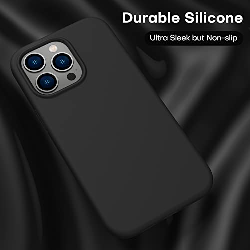 Durable Silicone Case for iPhone 13 Pro with Glass Screen Protectors