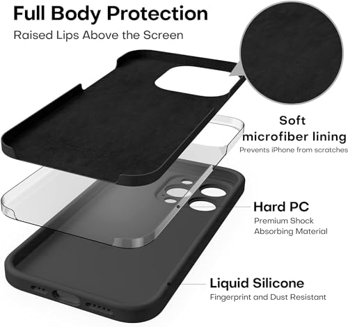 Durable Silicone Case for iPhone 14 Pro Max with Camera Cover