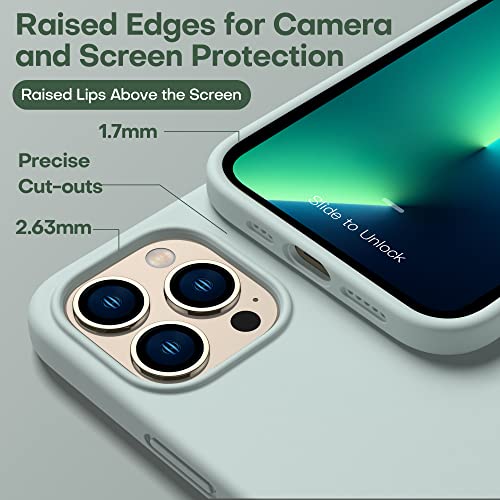 Durable Silicone Case for iPhone 13 Pro with Glass Screen Protectors