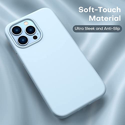 Durable Silicone Case for iPhone 13 Pro with Glass Screen Protectors