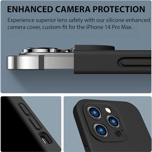 Durable Silicone Case for iPhone 14 Pro Max with Camera Cover