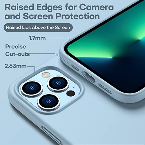 Durable Silicone Case for iPhone 13 Pro with Glass Screen Protectors