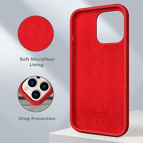 Durable Silicone Case for iPhone 13 Pro with Glass Screen Protectors