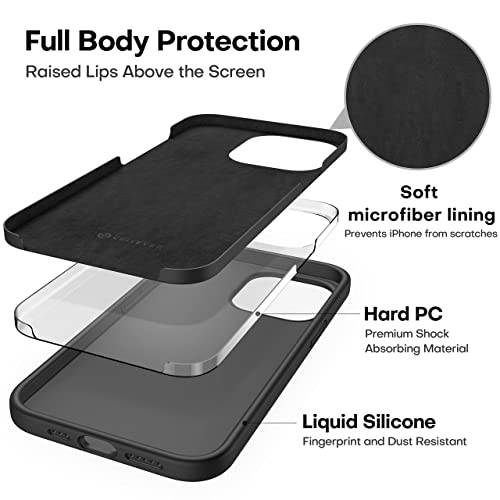 Durable Silicone for iPhone 13 Pro Max with Glass Screen Protectors