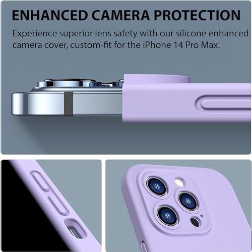 Durable Silicone Case for iPhone 14 Pro Max with Camera Cover