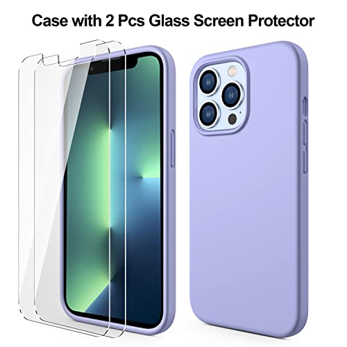 Durable Silicone for iPhone 13 Pro Max with Glass Screen Protectors