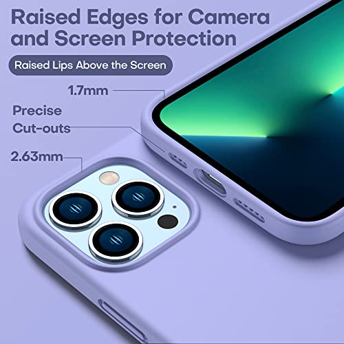 Durable Silicone Case for iPhone 13 Pro with Glass Screen Protectors