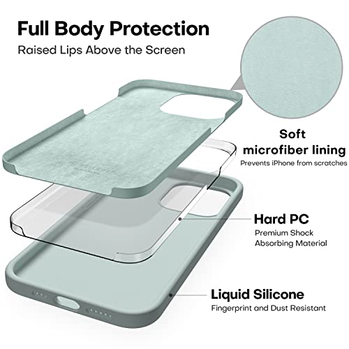 Durable Silicone for iPhone 13 Pro Max with Glass Screen Protectors