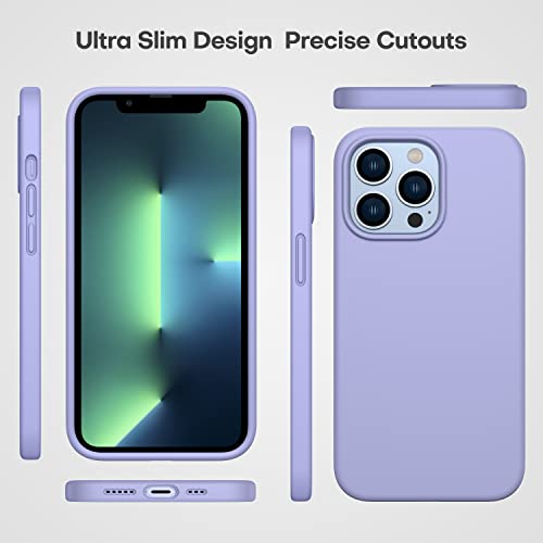 Durable Silicone Case for iPhone 13 Pro with Glass Screen Protectors