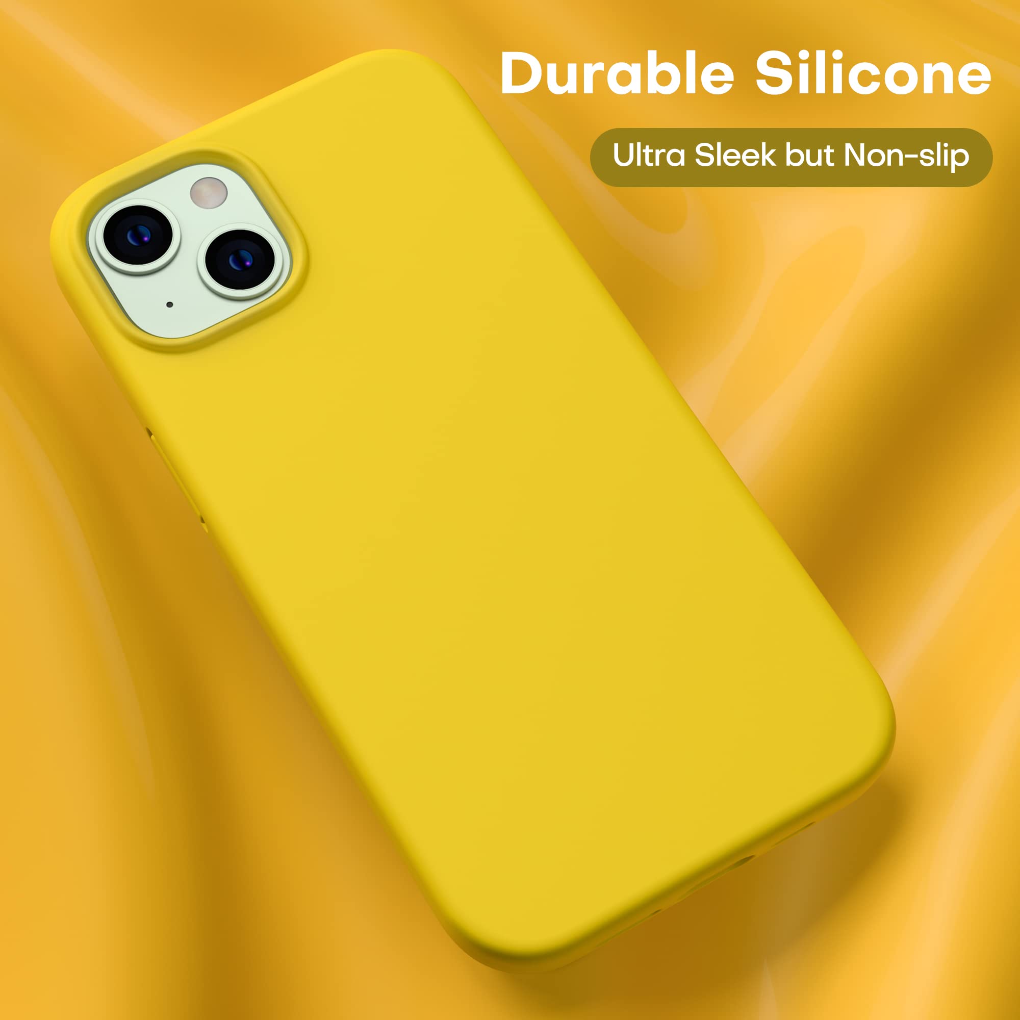 Durable Silicone Case + Glass Screen Protectors Combo Pack for iPhone 13 Mini