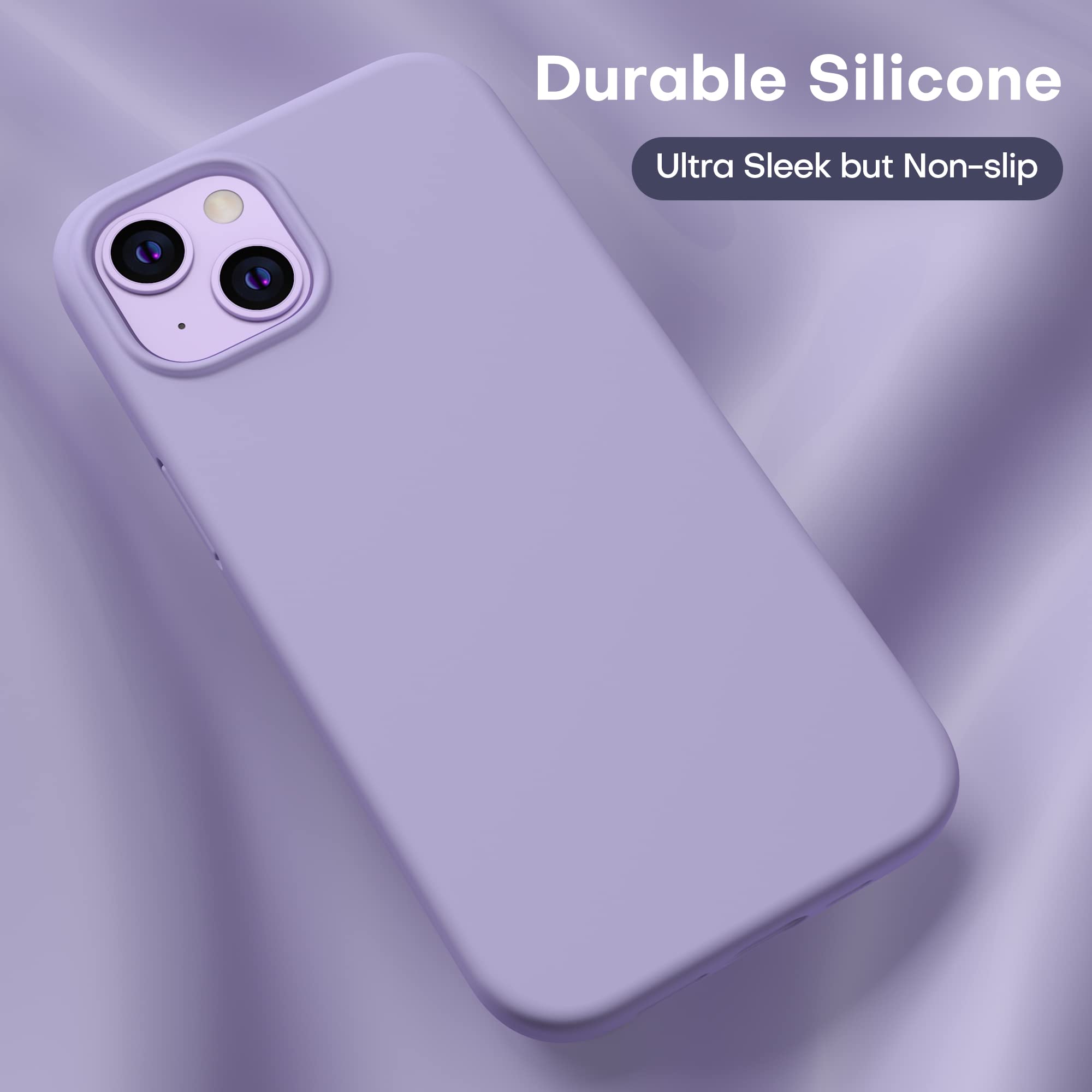 Durable Silicone Case + Glass Screen Protectors Combo Pack for iPhone 13 Mini