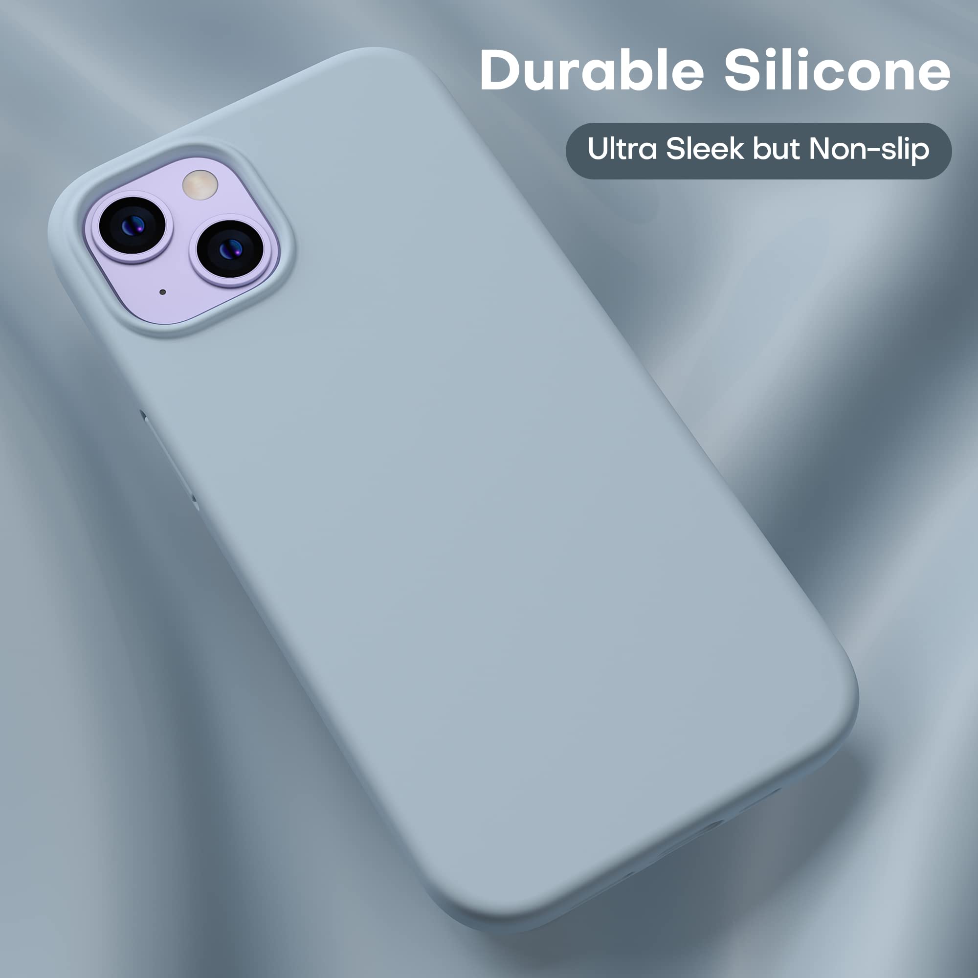 Durable Silicone Case + Glass Screen Protectors Combo Pack for iPhone 13 Mini