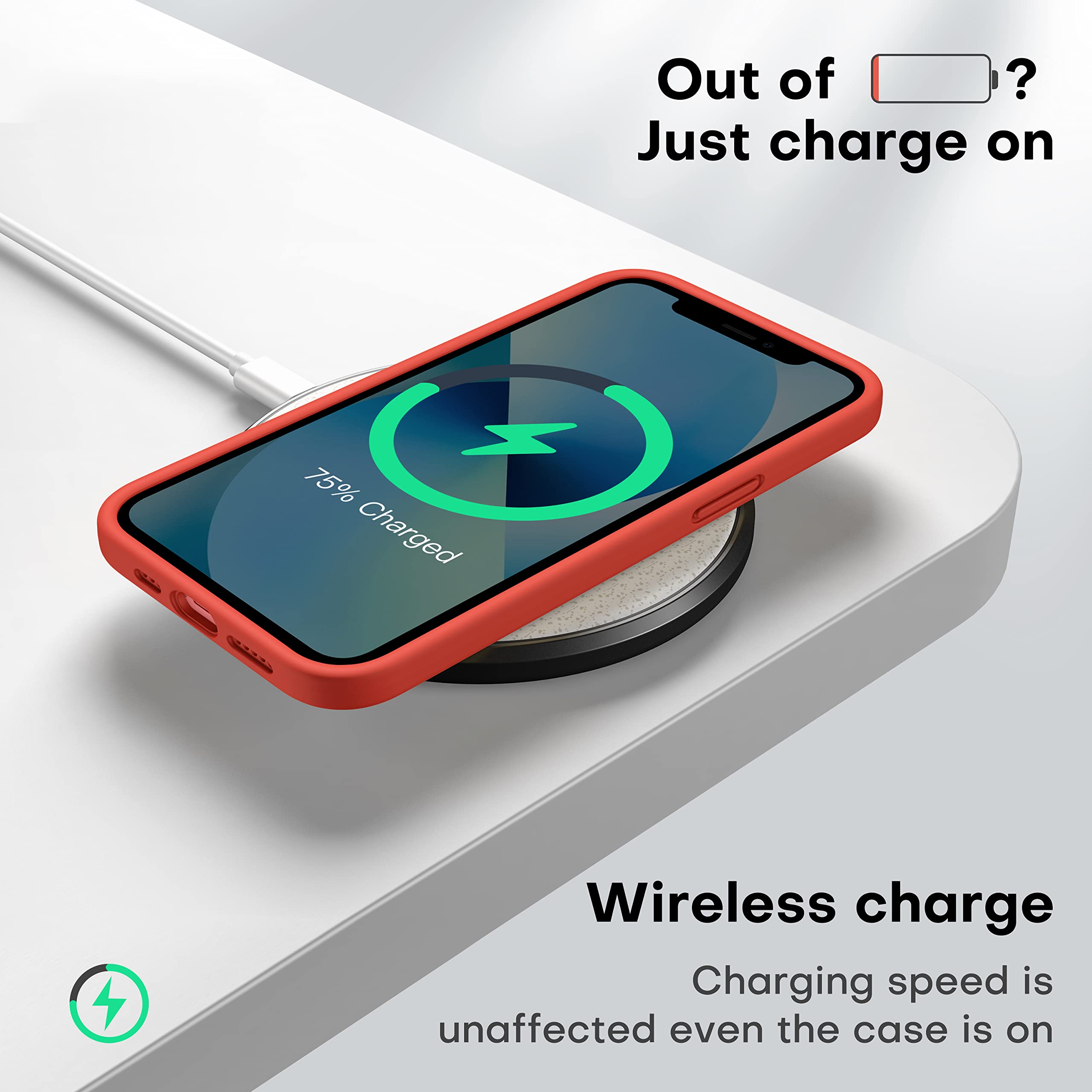 Durable Silicone Case + Glass Screen Protectors Combo Pack for iPhone 13 Mini