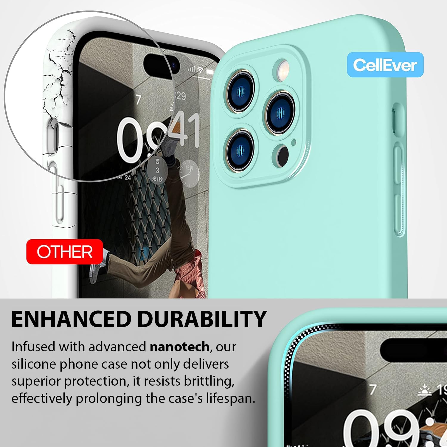 Durable Silicone Case for iPhone 14 Pro Max with Camera Cover