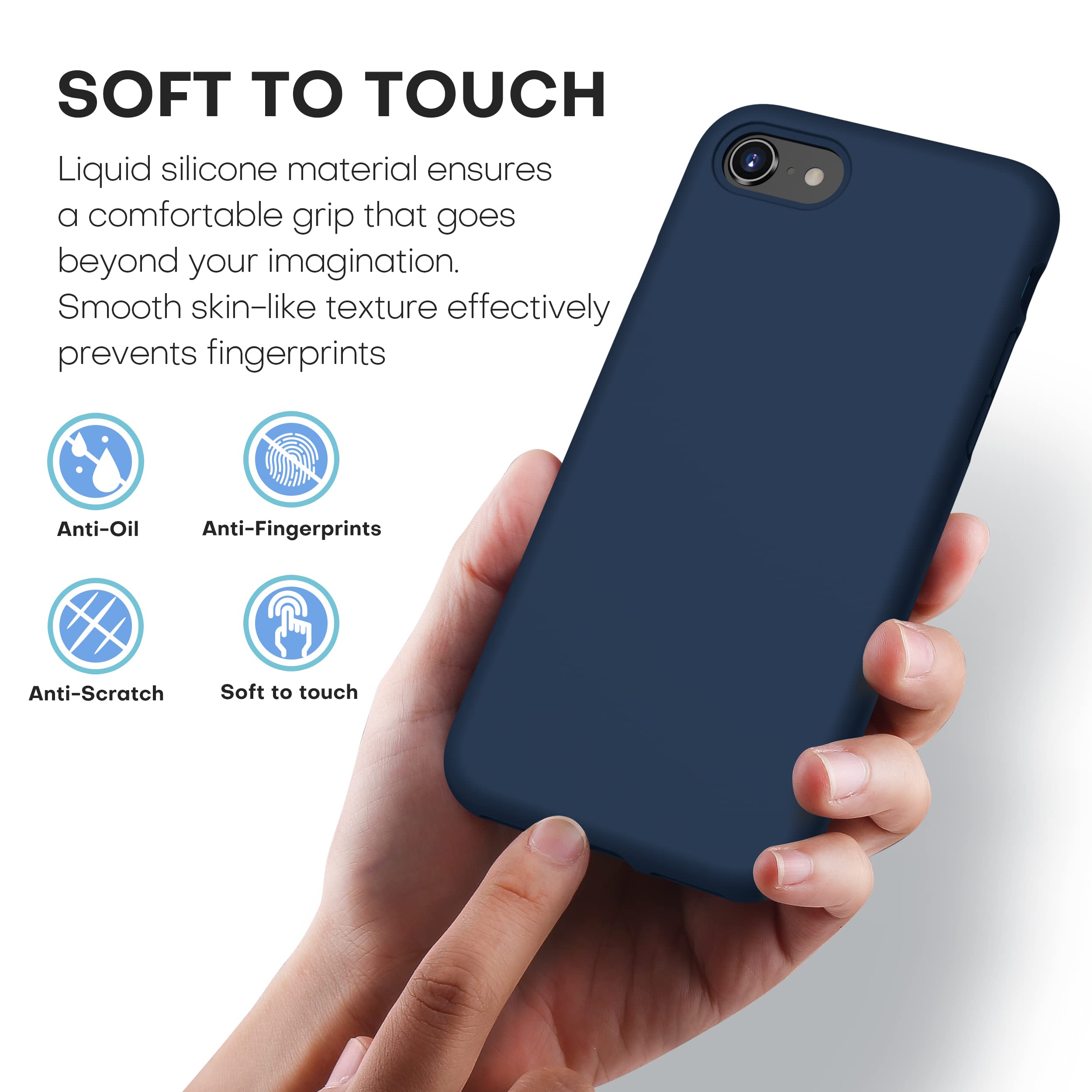 Durable Silicone Case for iPhone SE 2022/2020 iPhone 7/8