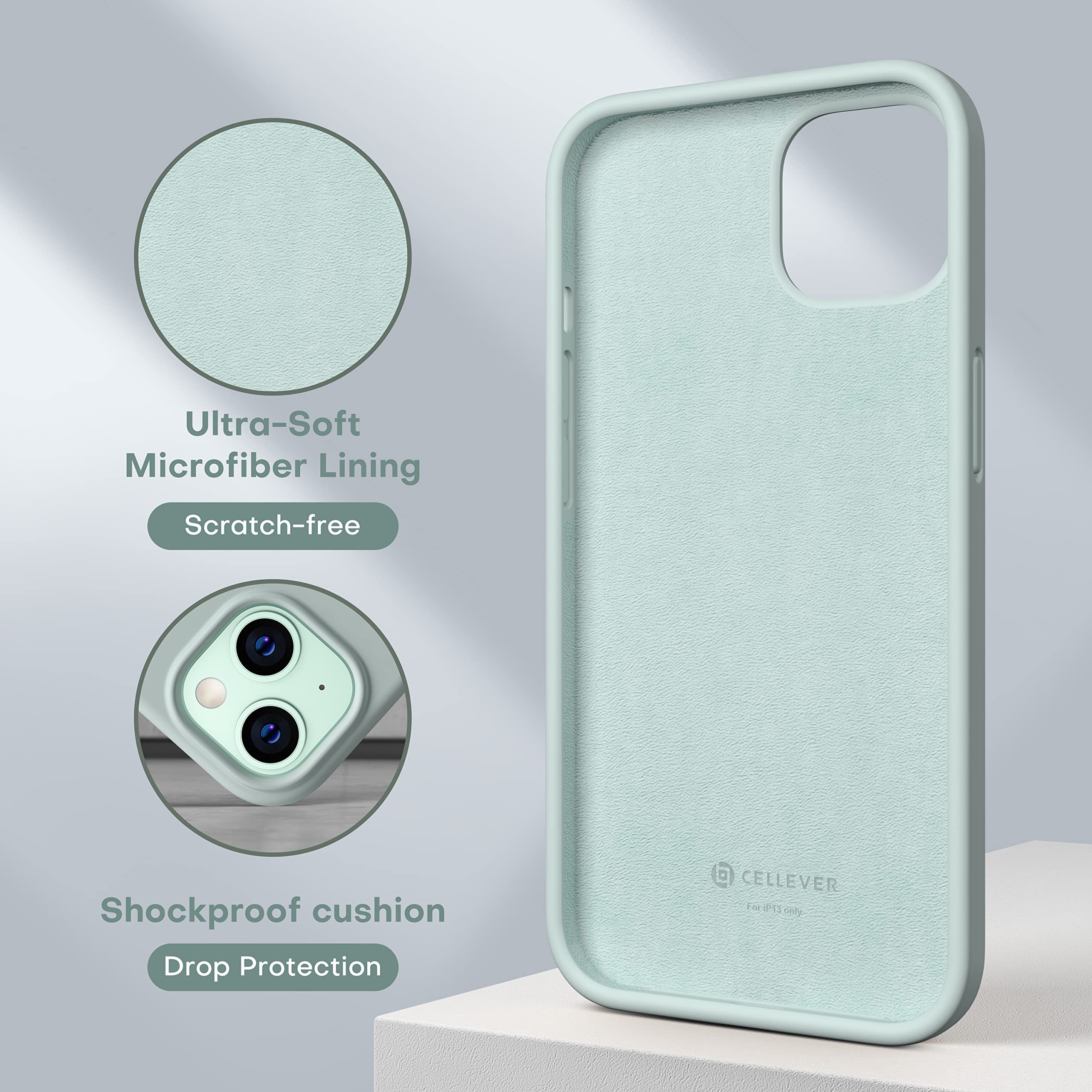 Durable Silicone Case + Glass Screen Protectors Combo Pack for iPhone 13 Mini