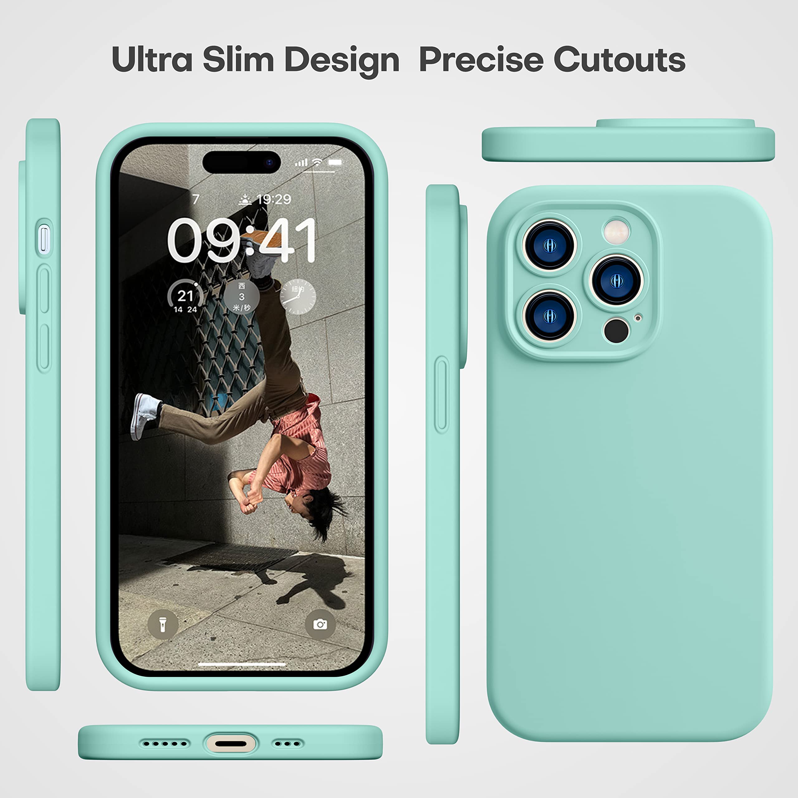 Durable Silicone Case for iPhone 14 Pro Max with Camera Cover