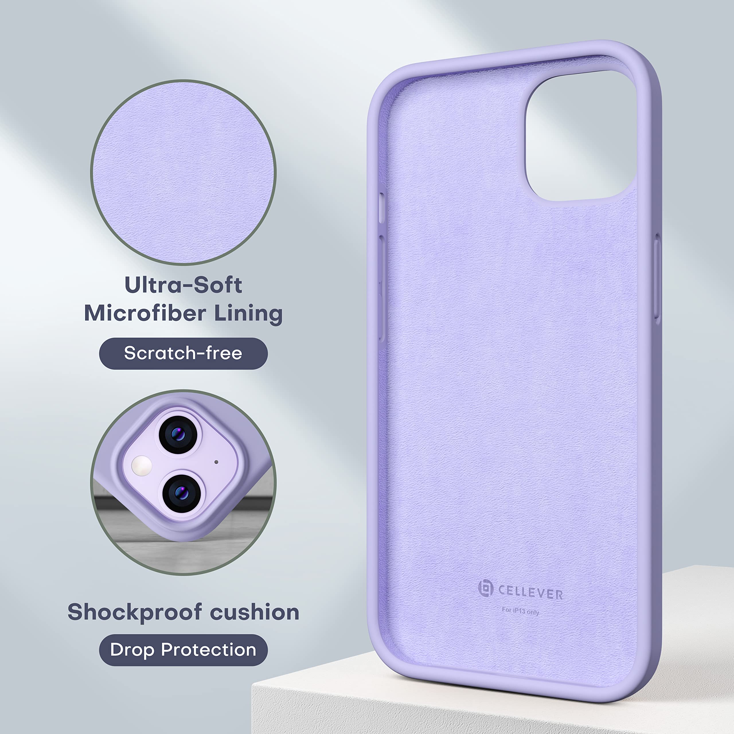 Durable Silicone Case + Glass Screen Protectors Combo Pack for iPhone 13 Mini