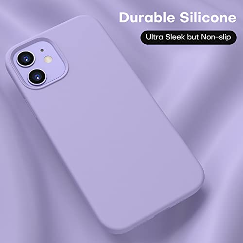 Durable Silicone Case for iPhone 12 & iPhone 12 Pro with Glass Screen Protectors