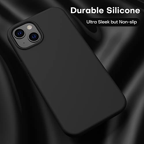 Durable Silicone Case for iPhone 13 with Glass Screen Protectors