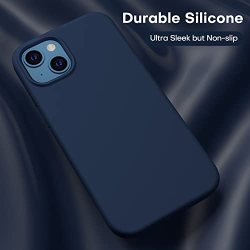 Durable Silicone Case for iPhone 13 with Glass Screen Protectors