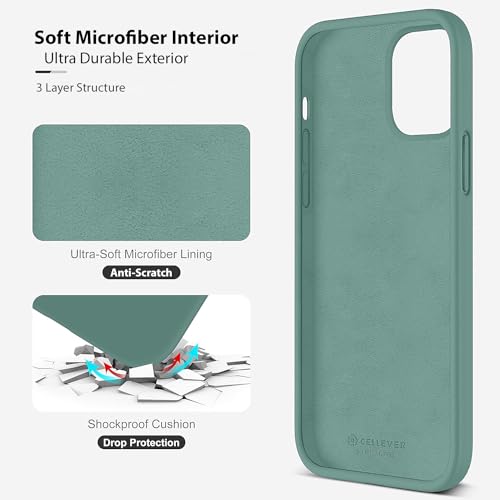 Durable Silicone Case for iPhone 12 & iPhone 12 Pro with Glass Screen Protectors