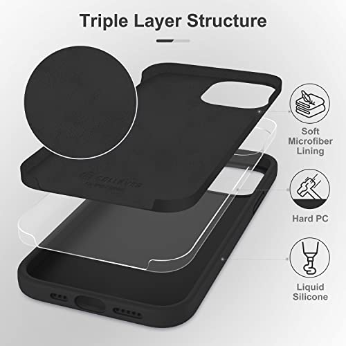 Durable Silicone Case for iPhone 12 & iPhone 12 Pro with Glass Screen Protectors