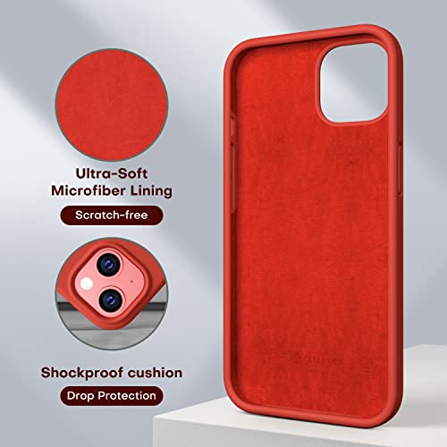 Durable Silicone Case for iPhone 13 with Glass Screen Protectors