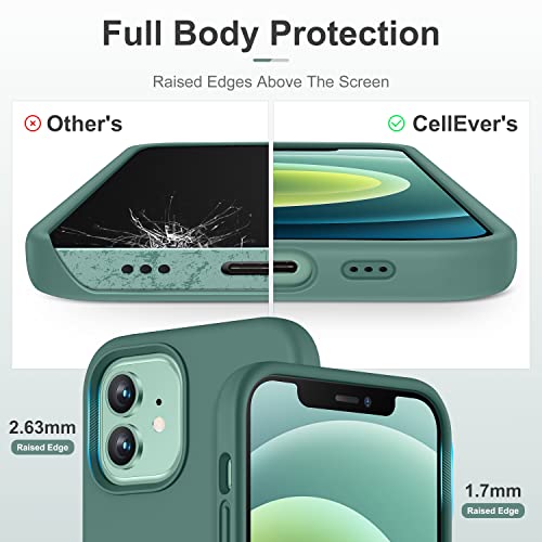 Durable Silicone Case for iPhone 12 & iPhone 12 Pro with Glass Screen Protectors