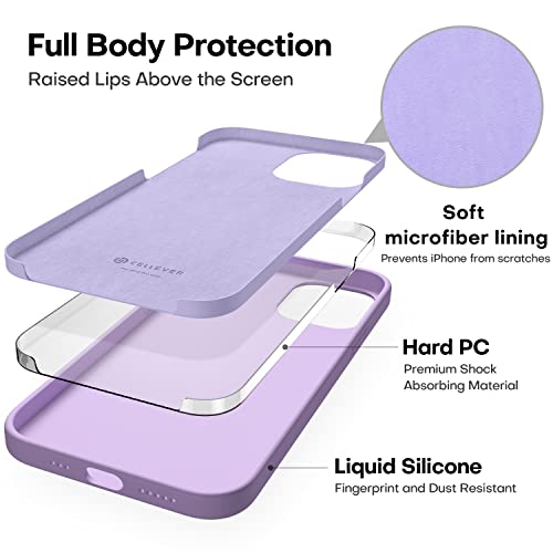 Durable Silicone Case for iPhone 12 & iPhone 12 Pro with Glass Screen Protectors