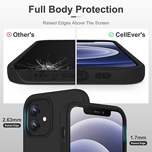 Durable Silicone Case for iPhone 12 & iPhone 12 Pro with Glass Screen Protectors