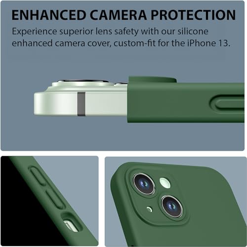 Durable Silicone Case for iPhone 13 with Camera Cover