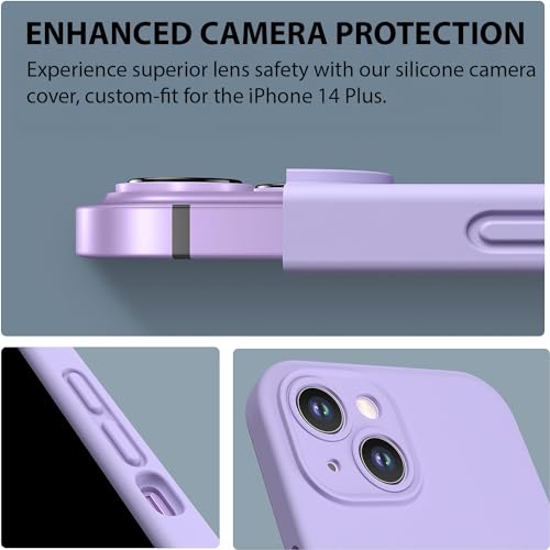 Durable Silicone Case for iPhone 14 Plus with Camera Cover