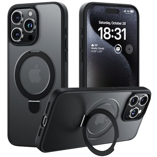 iPhone 15 Pro Ring Stand Case Compatible with MagSafe