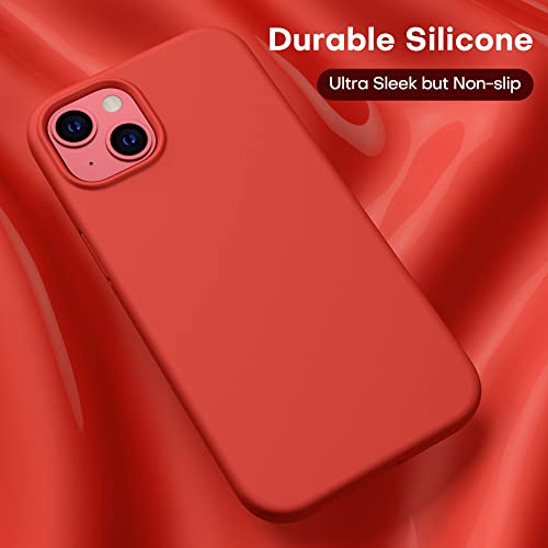 Durable Silicone Case for iPhone 13 with Glass Screen Protectors