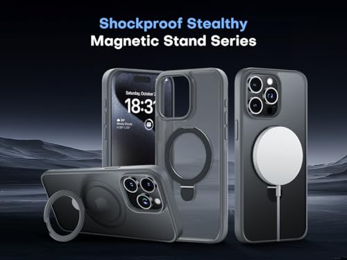 iPhone 15 Pro Ring Stand Case Compatible with MagSafe