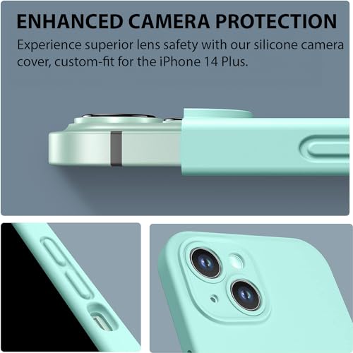 Durable Silicone Case for iPhone 14 Plus with Camera Cover