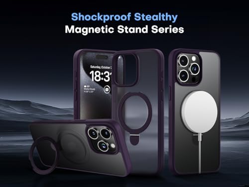 iPhone 15 Pro Ring Stand Case Compatible with MagSafe