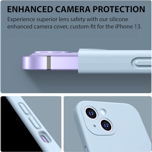 Durable Silicone Case for iPhone 13 with Camera Cover