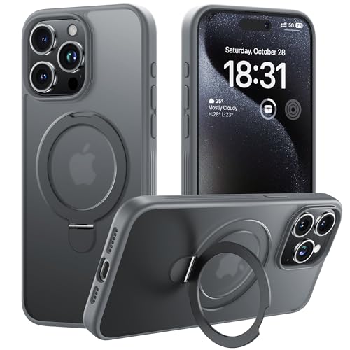 iPhone 15 Pro Ring Stand Case Compatible with MagSafe