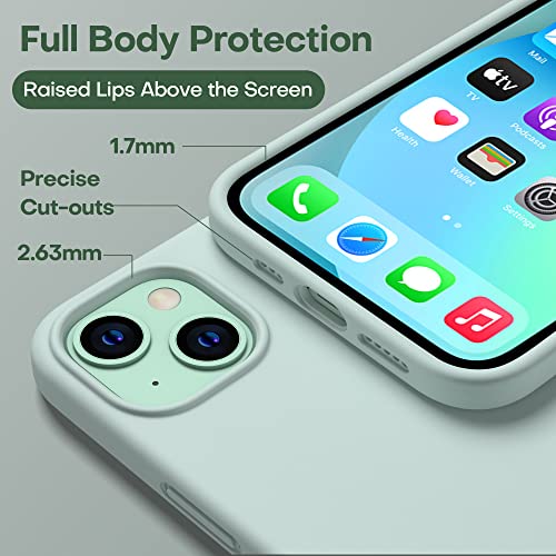 Durable Silicone Case for iPhone 13 with Glass Screen Protectors