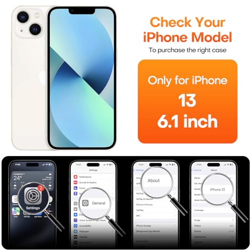 Durable Silicone Case for iPhone 13 with Glass Screen Protectors