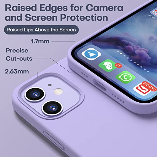 Durable Silicone Case for iPhone 12 & iPhone 12 Pro with Glass Screen Protectors