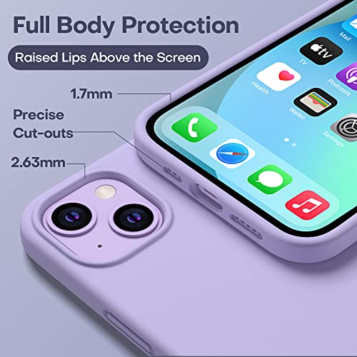 Durable Silicone Case for iPhone 13 with Glass Screen Protectors