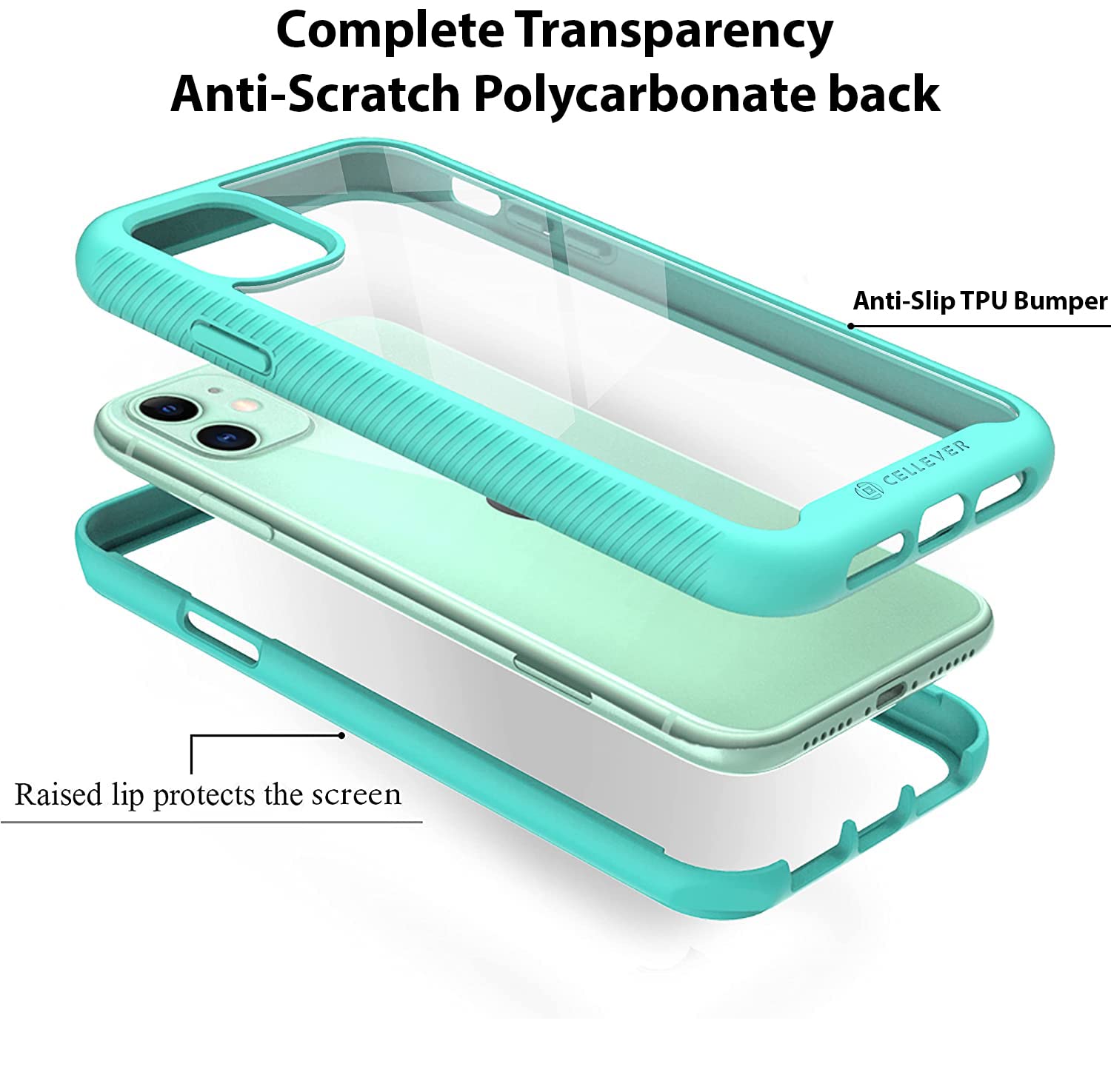 CellEver Clear Full Body Case for iPhone 11