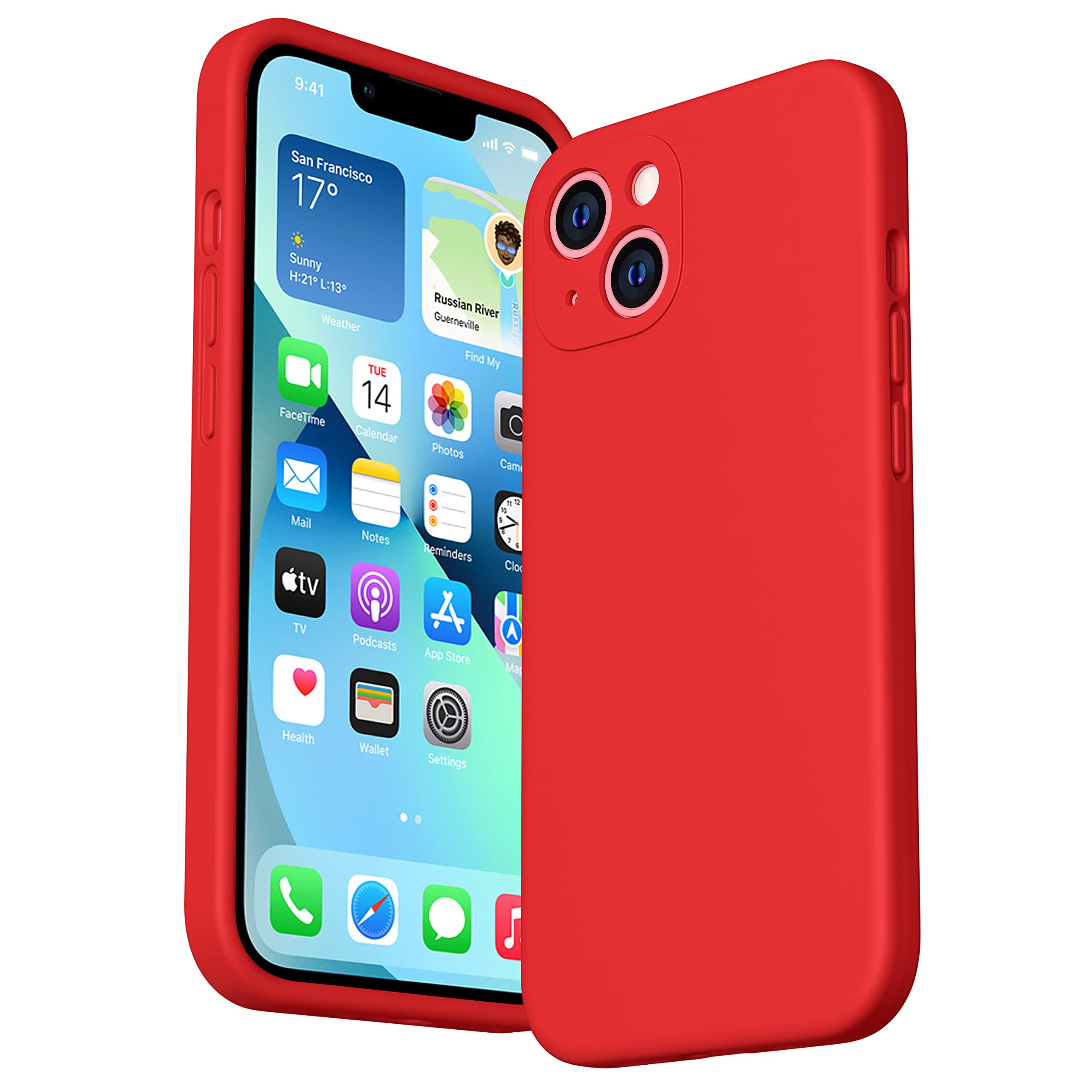 Durable Silicone Case for iPhone 13 with Camera Cover