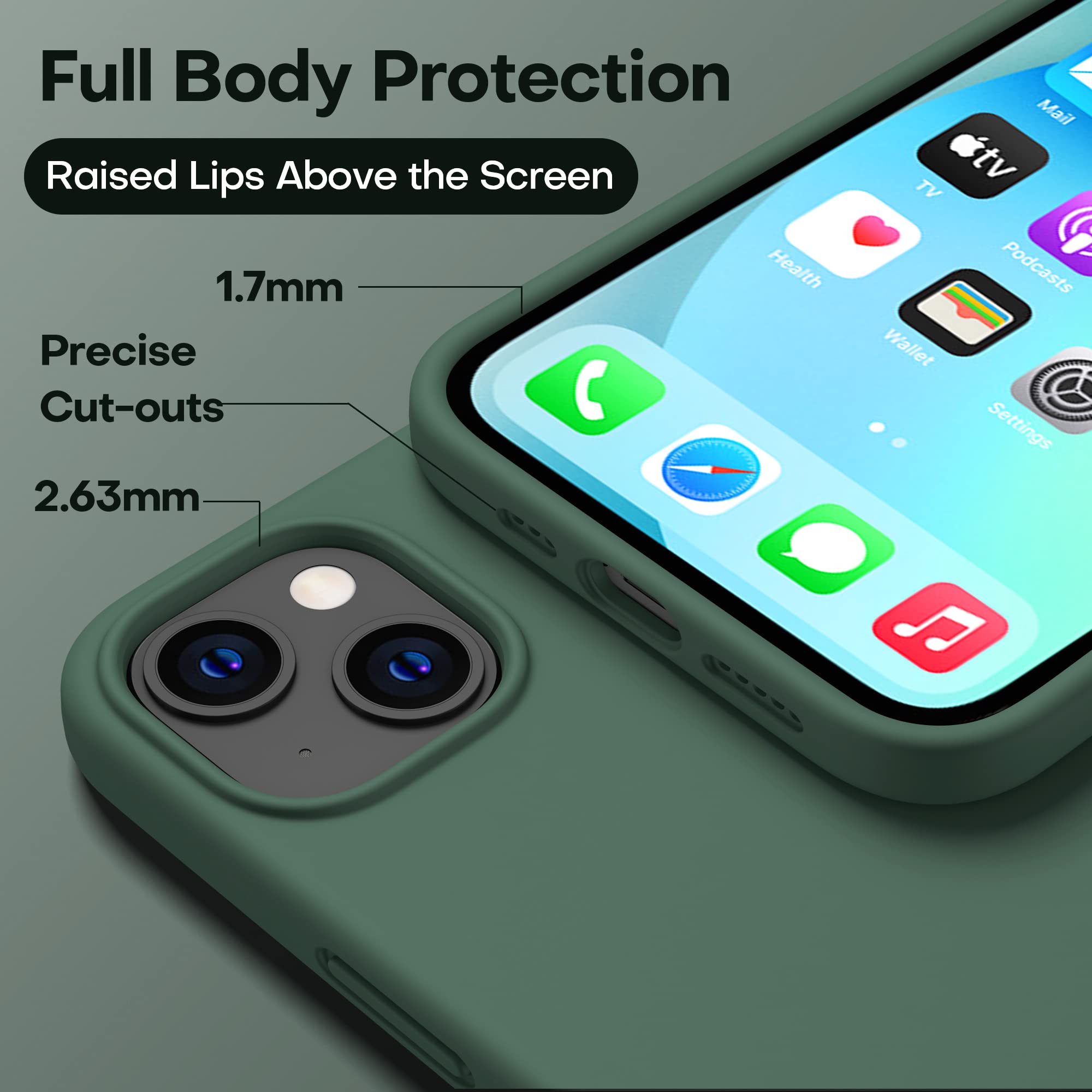 Durable Silicone Case for iPhone 13