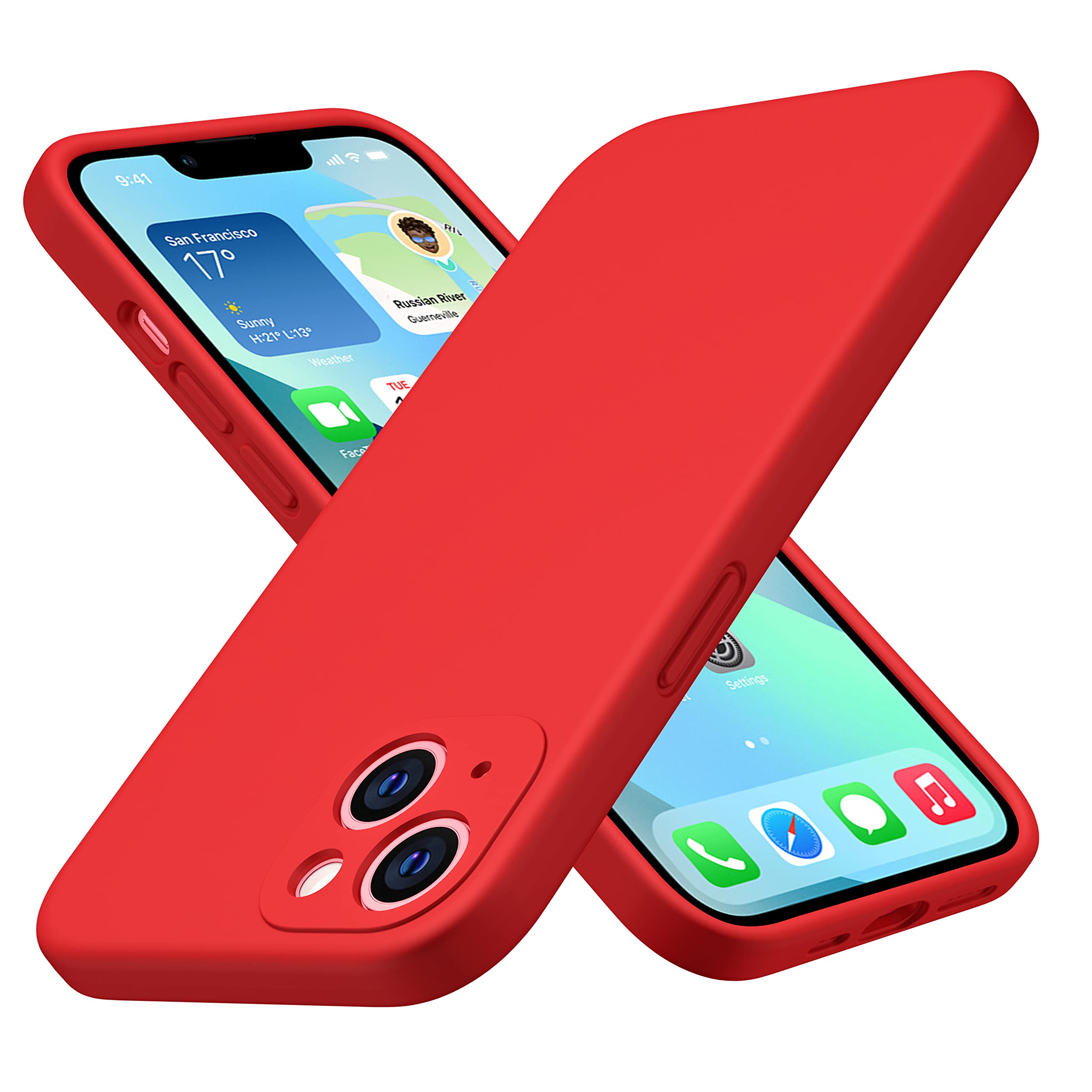 Durable Silicone Case for iPhone 13 with Camera Cover